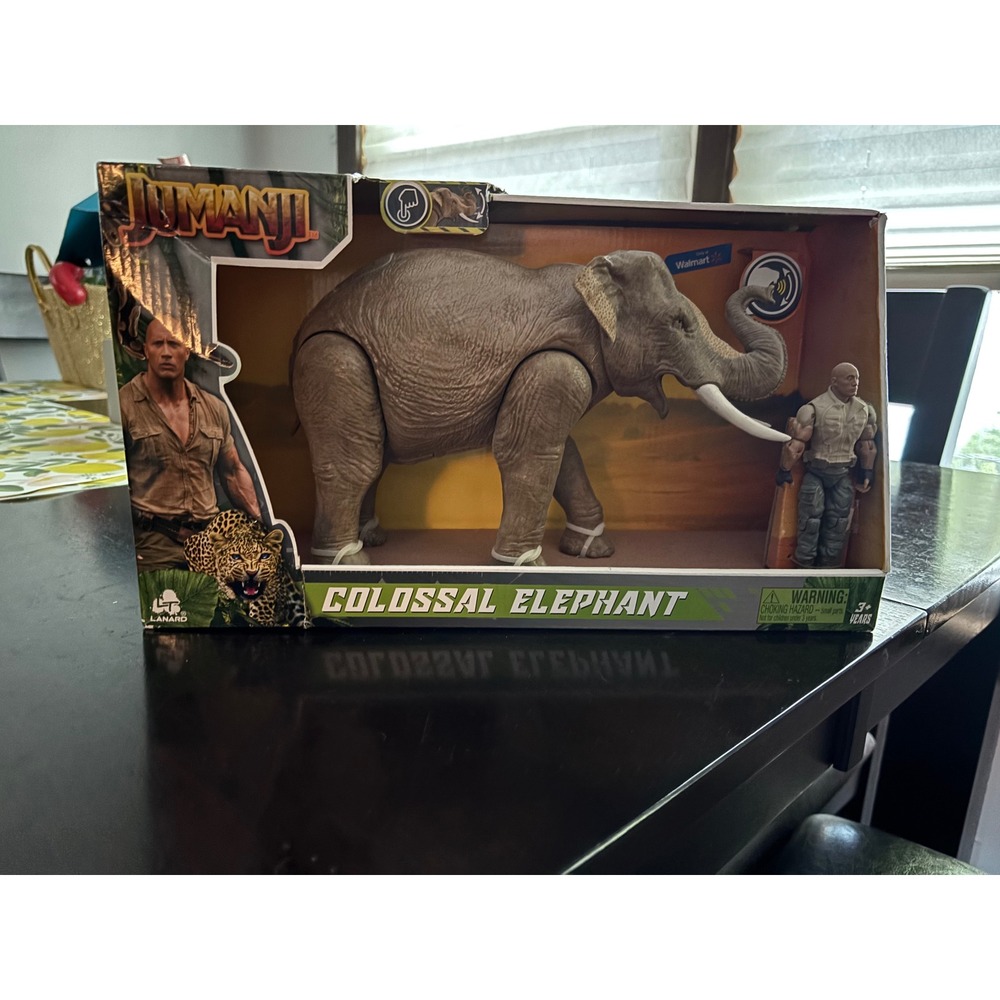 Jumanji Colossal Elephant Action Figure Set Lanard Walmart Exclusive The Rock